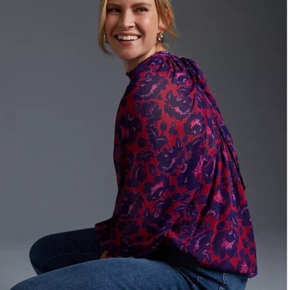 MAEVE Anthropologie Japan Sheer Tunic Blouse S - Picture 6 of 13